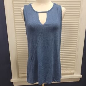 Elegant Blue Sleeveless Top